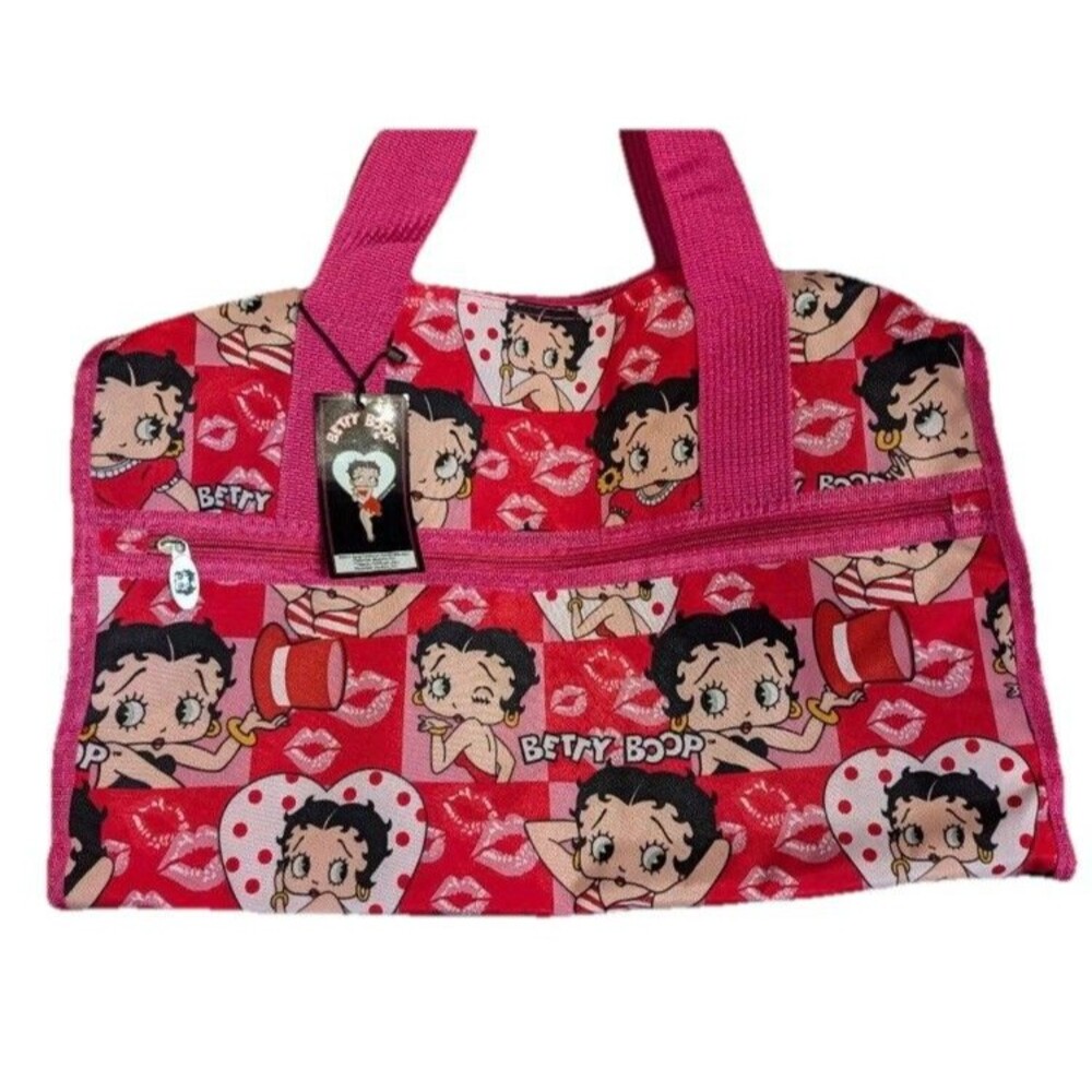 Betty Boop Large Duffel Tote Bag Spacious Travel Lightweight Carry-On
